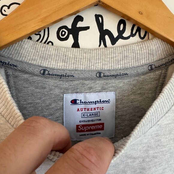Supreme x Champion “Be A Champion / Stay In School” Crewneck – XL - Picture 2 of 3